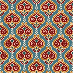 Fototapeta premium pattern, tile, decoration, art, abstract, texture, design, wall, carpet, traditional, fabric, mosaic, wallpaper, architecture, old, turkish, floral, ceramic, ornament, thai, red, textile, blue, antiqu