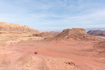Fantastically  beautiful landscape in the national park Timna, near the city of Eilat, in southern Israel