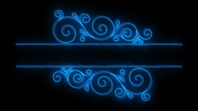 Calligraphic Design Element Animation With Alpha Video