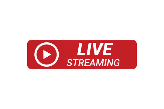 Live Streaming and play icon design.