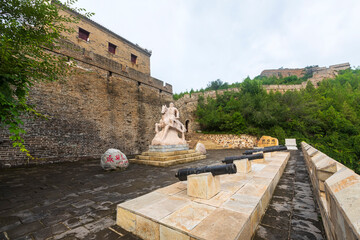 Great Wall in China，The Great Wall and the beautiful clouds in the morning