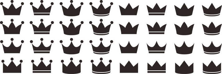 王冠のアイコンセット