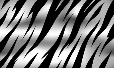 stripe animal jungle bengal tiger fur texture pattern white and black. print - 573140115