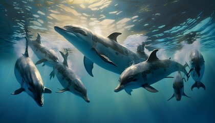 Fototapeta premium dolphin created using Generative AI Technology