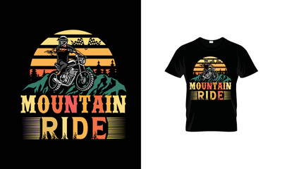 mountain cycling t-shirt design