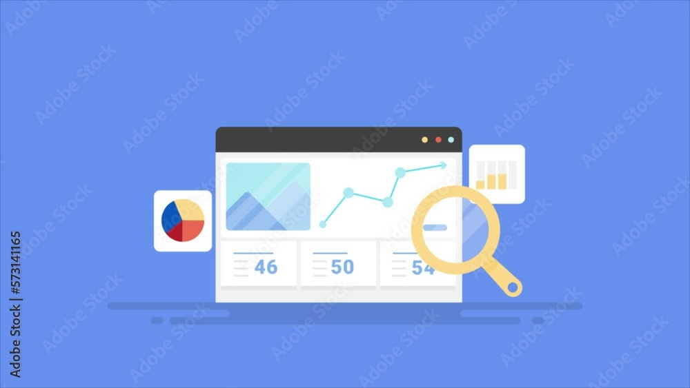 Poster dashboard view of business report, financial statistics marketing data analytics software intelligen