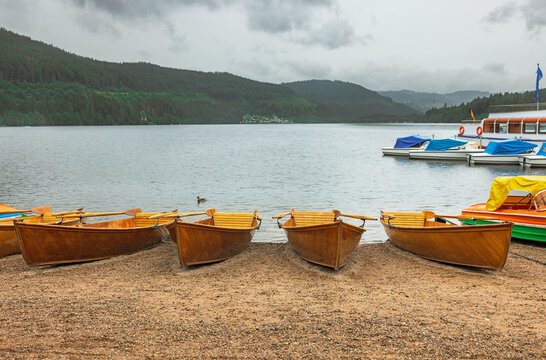  boats on the shores of Lake Titisee
