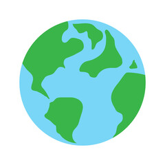 World map icon. Earth icon, World icon, Globe icon, Planet icon. Vector Illustration Isolated on White Background.