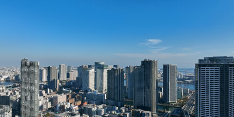 Fototapeta premium 都市の空撮