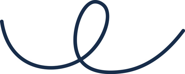 Curly line abstract shape design