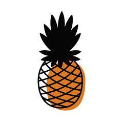 Fototapeta premium pineapple icon on white background