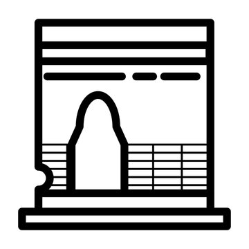 black and white kaaba icon clip art preview