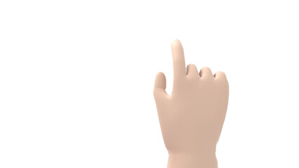 3d character click with a finger 3d render - 573144984