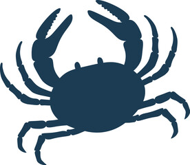 Exotic crab black silhouette flat icon