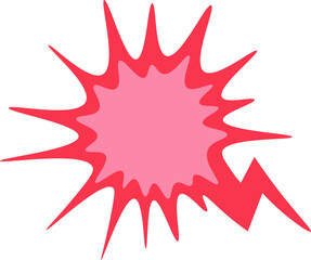 Hand drawn explosion cartoon expression sign doodle flat icon
