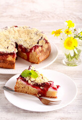 Cherry and cream cheese coffee cake