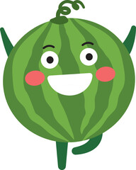 Watermelon Cartoon Character