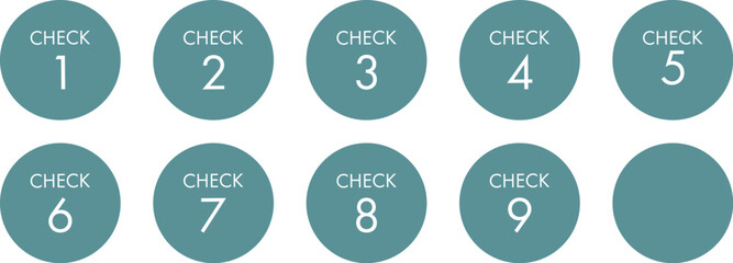 CHECK　数字のアイコン（ラベル）