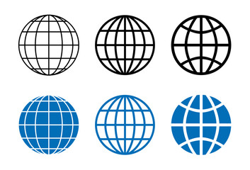 地球（球体）のアイコンセット