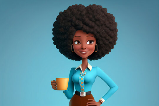 Cartoon characters with afros deals