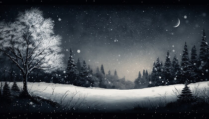 Christmas and new year, Winter background Generative ai