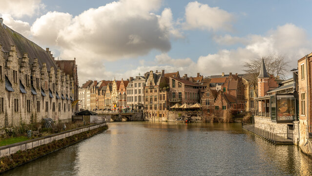 Cityscape in Gent, Belgium in January 2023