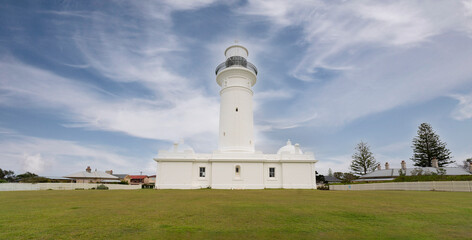 Macquarie Lighthouse at Lighthouse Reserve and Christison Park in Vaucluse, East Sydney, NSW Australia 