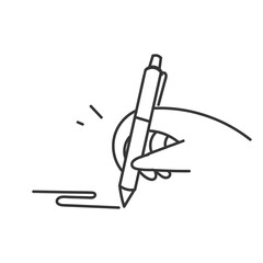 hand drawn doodle hand using pen illustration