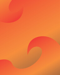 abstract orange background with smooth lines and waves, vector illustration.