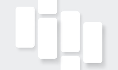 Blank Mobile App Screens. Mockup for Showing Apps Ui. Vector Illustration