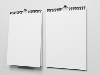 Simple Calender mockup Template black and white