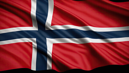 Fototapeta premium Norwegian flag, norge, generative artificial intelligence 
