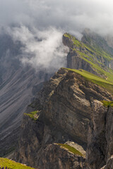 Seceda mountain in summer time