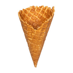 Ice cream cone isolated on white background. Food.