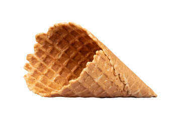 Ice cream cone isolated on white background. Food.