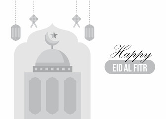 Fototapeta premium Happy eid al fitr mubarak