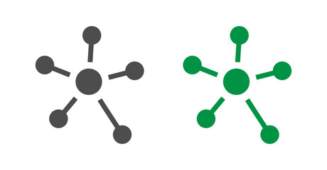 Business network vector icons set