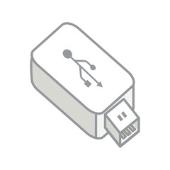 USB flash disk drive logo symbol
