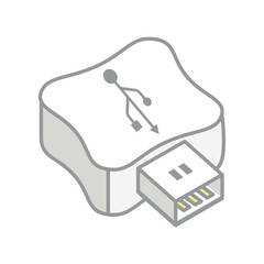 USB flash disk drive logo symbol
