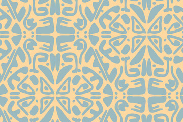Geometric ethnic ornament pattern. Embroidery with retro style.