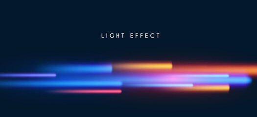 Motion striped light effect with fluid color. Abstract shining wave background. Magic screen design