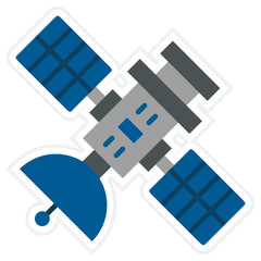 Satellite Sticker Icon