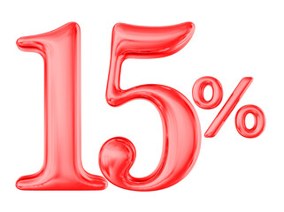 Percent 15 Red Sale off Discount