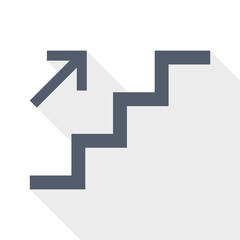 Staircase vector icon, staircase concept flat design illustration
