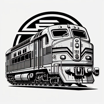 Diesel Train clip art preview