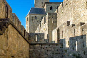 Fototapeta na wymiar Castello di Carcassonne, Francia.