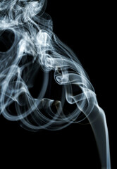 abstract shape smoke on black background