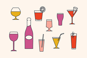 white glass drink glass elements