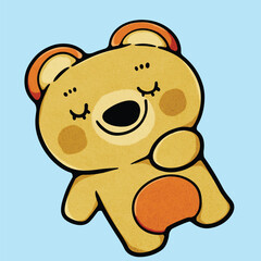 Retro Bear Summer Spring Love Honey 