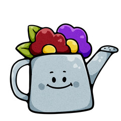 cute retro bear hello spring and summer